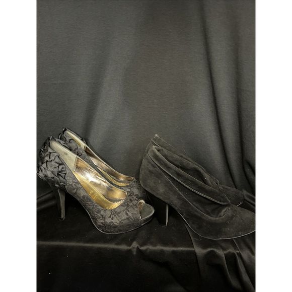 Size 10, Lot 2 pr - Rampage Stilettos, Rebel heels Black - Picture 2 of 12